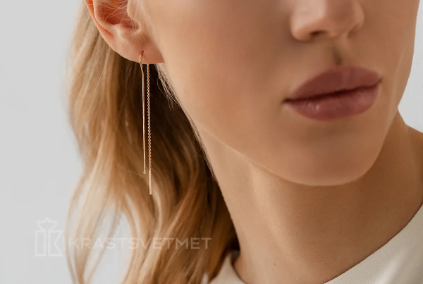 Серьги из красного золота «Кобра + Снейк»